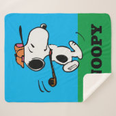 Erdnüsse | Snoopy Golf Swing Sherpadecke (Vorderseite (Horizontal))