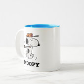 Erdnüsse | Snoopy Golf Swing Zweifarbige Tasse (Vorderseite Links)