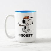 Erdnüsse | Snoopy Golf Swing Zweifarbige Tasse (Links)