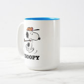 Erdnüsse | Snoopy Golf Swing Zweifarbige Tasse (Vorderseite Links)