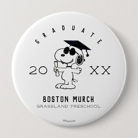 Erdnüsse | Snoopy Graduate Button (Vorderseite)