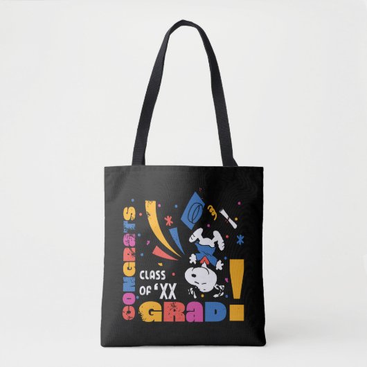 Erdnüsse Snoopy Gratuliere Absolvent Abschluss Kon Tasche (Vorderseite)
