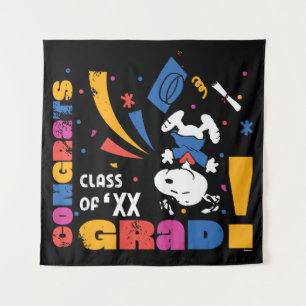 Erdnüsse Snoopy Gratuliere Absolvent Abschluss Kon Wandteppich