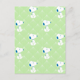 Erdnüsse Snoopy Green Deco Dreams Muster Postkarte