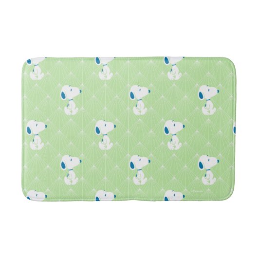 Erdnüsse | Snoopy Green Deko Dreams Pattern Badematte (Vorderseite)