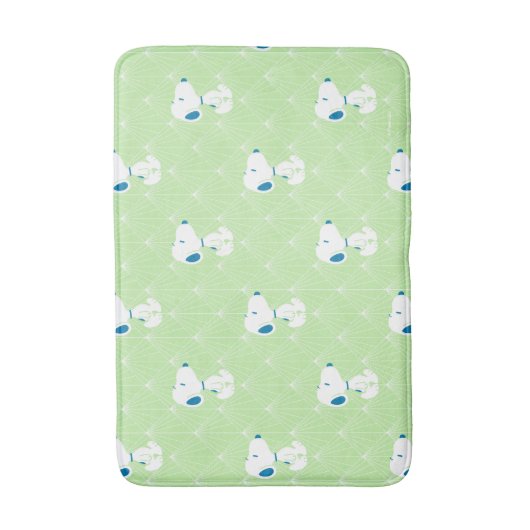 Erdnüsse | Snoopy Green Deko Dreams Pattern Badematte (Vorderseite Vertikal)