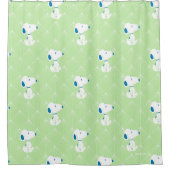 Erdnüsse | Snoopy Green Deko Dreams Pattern Duschvorhang (Vorderseite)