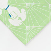 Erdnüsse | Snoopy Green Deko Dreams Pattern Fleecedecke (Ecke)