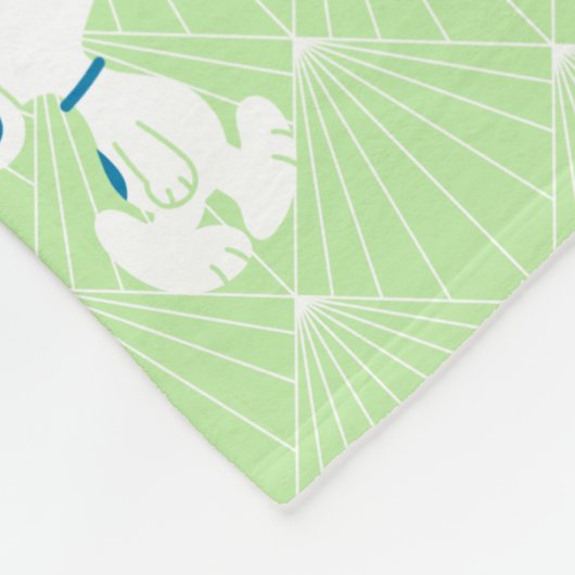 Erdnüsse | Snoopy Green Deko Dreams Pattern Fleecedecke (Ecke)