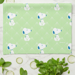 Erdnüsse   Snoopy Green Deko Dreams Pattern Geschirrtuch