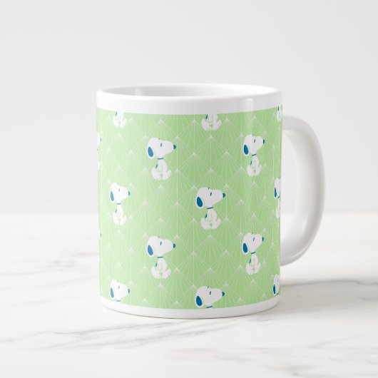 Erdnüsse | Snoopy Green Deko Dreams Pattern Jumbo-Tasse (Vorderseite Rechts)
