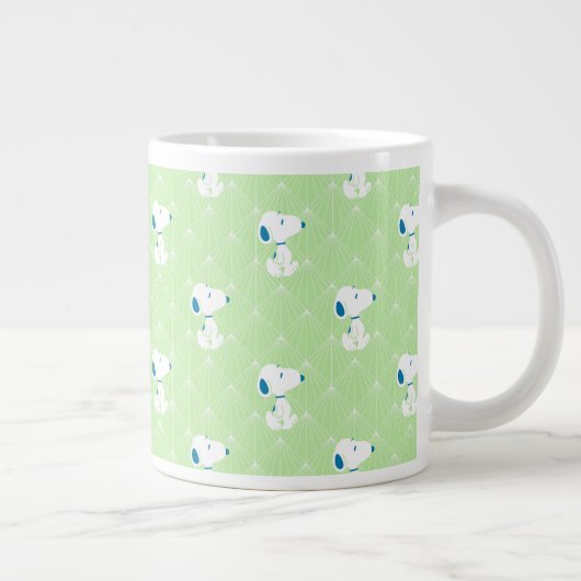 Erdnüsse | Snoopy Green Deko Dreams Pattern Jumbo-Tasse (Rechts)