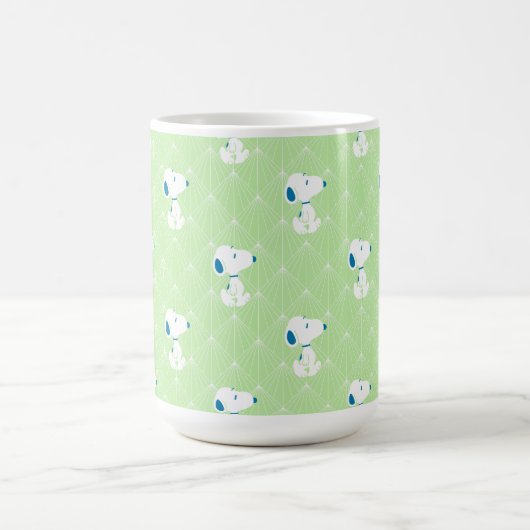 Erdnüsse | Snoopy Green Deko Dreams Pattern Kaffeetasse (Mittel)