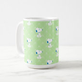 Erdnüsse | Snoopy Green Deko Dreams Pattern Kaffeetasse (Vorderseite Links)