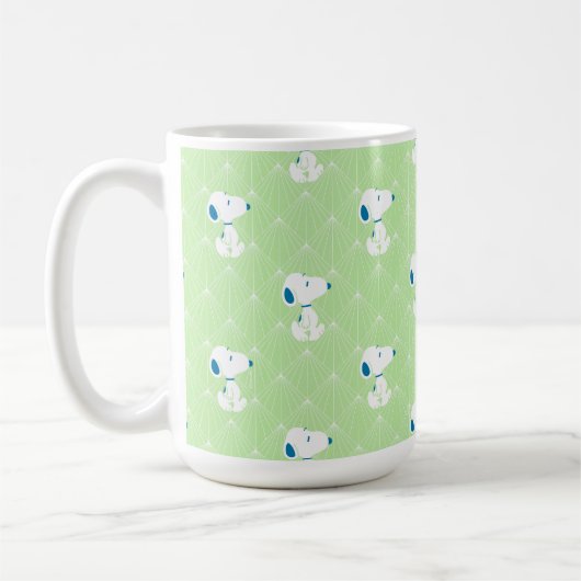 Erdnüsse | Snoopy Green Deko Dreams Pattern Kaffeetasse (Links)