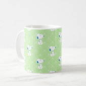 Erdnüsse | Snoopy Green Deko Dreams Pattern Kaffeetasse (Vorderseite Links)