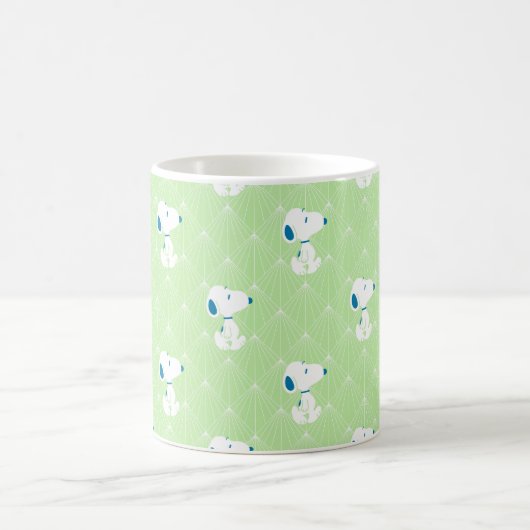 Erdnüsse | Snoopy Green Deko Dreams Pattern Kaffeetasse (Mittel)