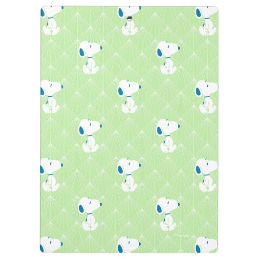 Erdnüsse | Snoopy Green Deko Dreams Pattern Klemmbrett (Rückseite)