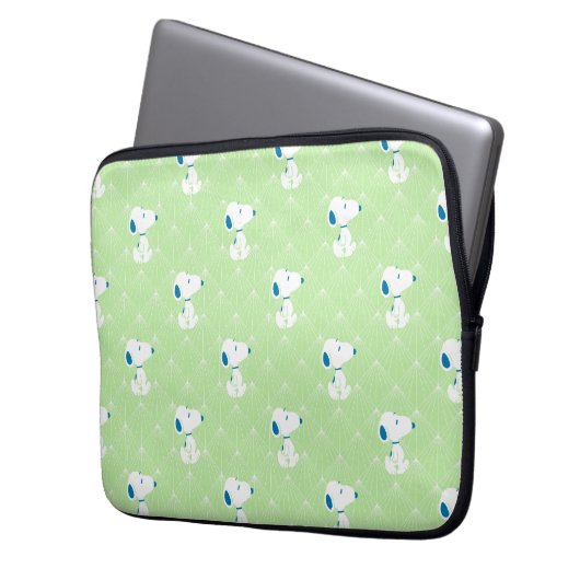 Erdnüsse | Snoopy Green Deko Dreams Pattern Laptopschutzhülle (Vorderseite Links)