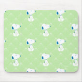 Erdnüsse | Snoopy Green Deko Dreams Pattern Mousepad (Vorne)