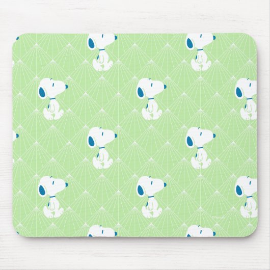 Erdnüsse | Snoopy Green Deko Dreams Pattern Mousepad (Vorne)