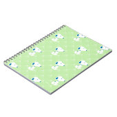 Erdnüsse | Snoopy Green Deko Dreams Pattern Notizblock (Linke Seite)