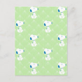 Erdnüsse | Snoopy Green Deko Dreams Pattern Postkarte (Vorderseite)