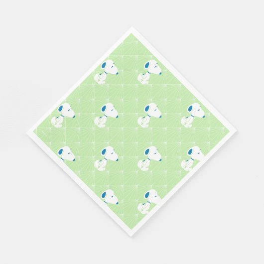 Erdnüsse | Snoopy Green Deko Dreams Pattern Serviette (Ecke)