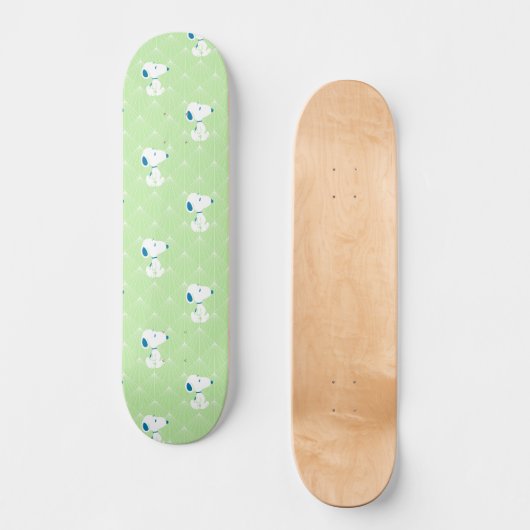 Erdnüsse | Snoopy Green Deko Dreams Pattern Skateboard (Vorderseite)