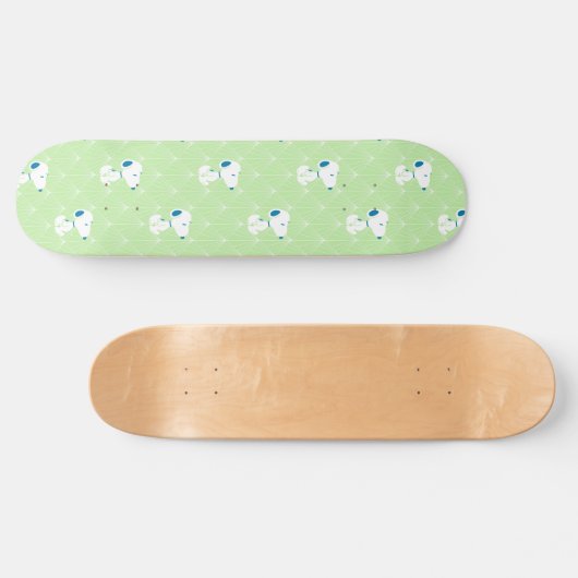 Erdnüsse | Snoopy Green Deko Dreams Pattern Skateboard (Horizontal)