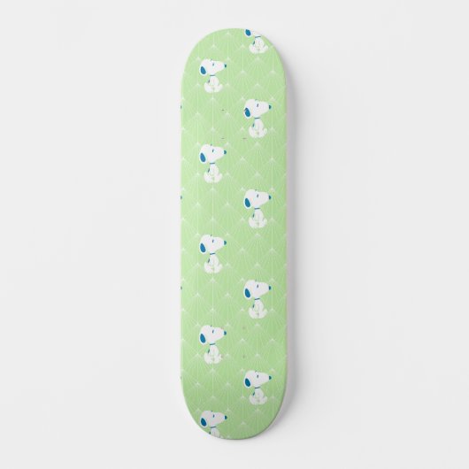Erdnüsse | Snoopy Green Deko Dreams Pattern Skateboard (Vorderseite)