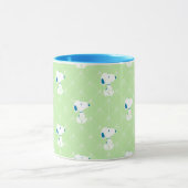 Erdnüsse | Snoopy Green Deko Dreams Pattern Tasse (Zentrum)