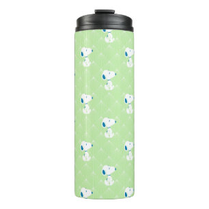 Erdnüsse Snoopy Green Deko Dreams Pattern Thermosbecher