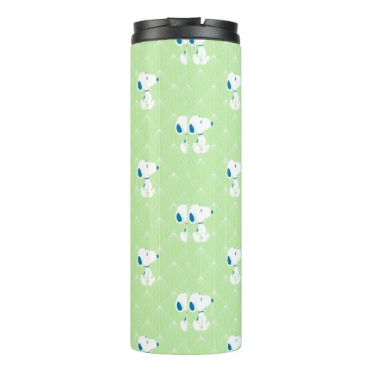 Erdnüsse | Snoopy Green Deko Dreams Pattern Thermosbecher (Rückseite)
