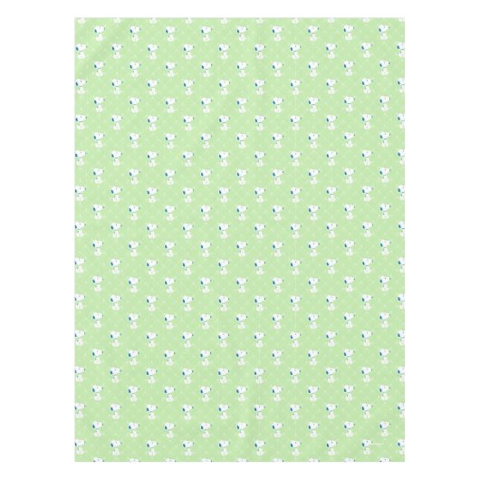 Erdnüsse | Snoopy Green Deko Dreams Pattern Tischdecke (Vorderseite)