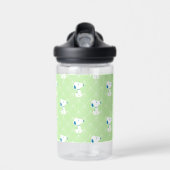 Erdnüsse | Snoopy Green Deko Dreams Pattern Trinkflasche (Vorne)