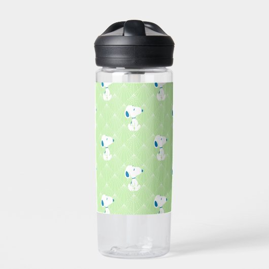 Erdnüsse | Snoopy Green Deko Dreams Pattern Trinkflasche (Vorderseite)