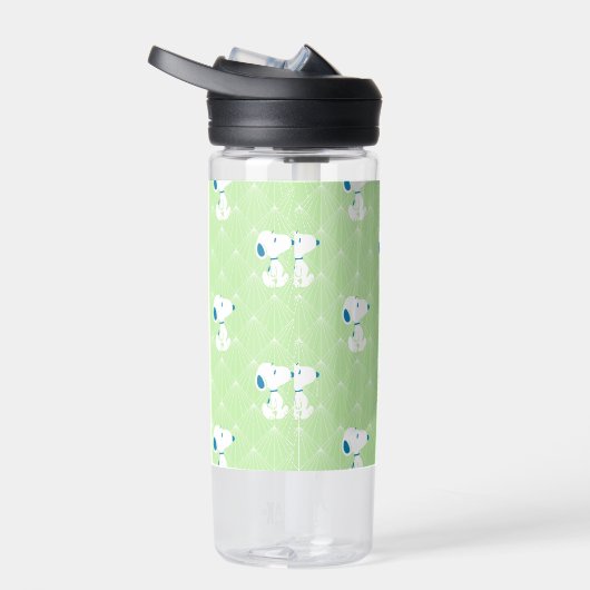 Erdnüsse | Snoopy Green Deko Dreams Pattern Trinkflasche (Rechts)