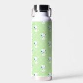 Erdnüsse | Snoopy Green Deko Dreams Pattern Trinkflasche (Vorne)