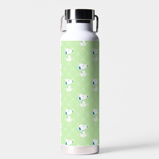 Erdnüsse | Snoopy Green Deko Dreams Pattern Trinkflasche (Vorne)