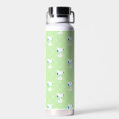 Erdnüsse | Snoopy Green Deko Dreams Pattern Trinkflasche (Rückseite)