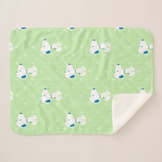 Erdnüsse | Snoopy Green Deko Dreams Sherpadecke (Vorderseite (Horizontal))