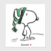 Erdnüsse | Snoopy Green Snow Cap Aufkleber (Blatt)