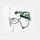 Erdnüsse | Snoopy Green Snow Cap Fleecedecke (Vorderseite (Horizontal))