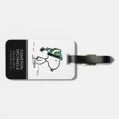 Erdnüsse | Snoopy Green Snow Cap Gepäckanhänger (Rückseite horizontal)