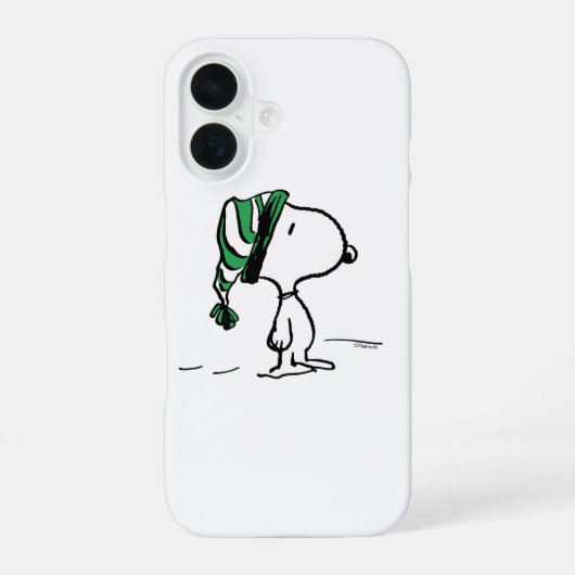 Erdnüsse | Snoopy Green Snow Cap iPhone 16 Hülle (Rückseite)