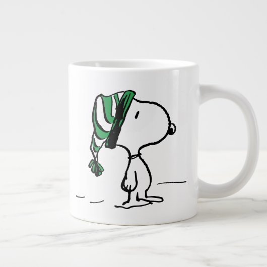 Erdnüsse | Snoopy Green Snow Cap Jumbo-Tasse (Rechts)