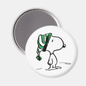 Erdnüsse | Snoopy Green Snow Cap Magnet (Vorderseite/Rückseite)