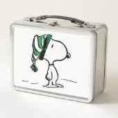 Erdnüsse | Snoopy Green Snow Cap Metall Brotdose (Vorderseite)