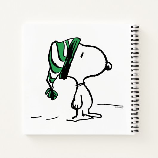 Erdnüsse | Snoopy Green Snow Cap Notizblock (Rückseite)